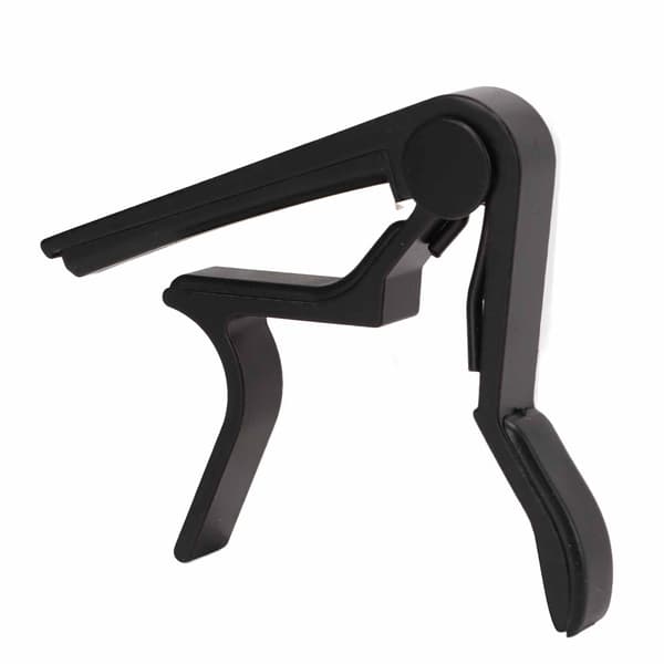 Capo Quick Release String Clamp Tilbehørssett med 5 stk gitarplekter for bassbanjo svart