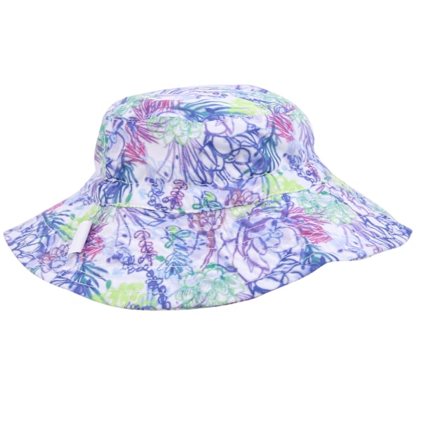 Justerbar strandhatt solhatt unisex baby pojke flicka utomhus barn solhatt lila blomma S