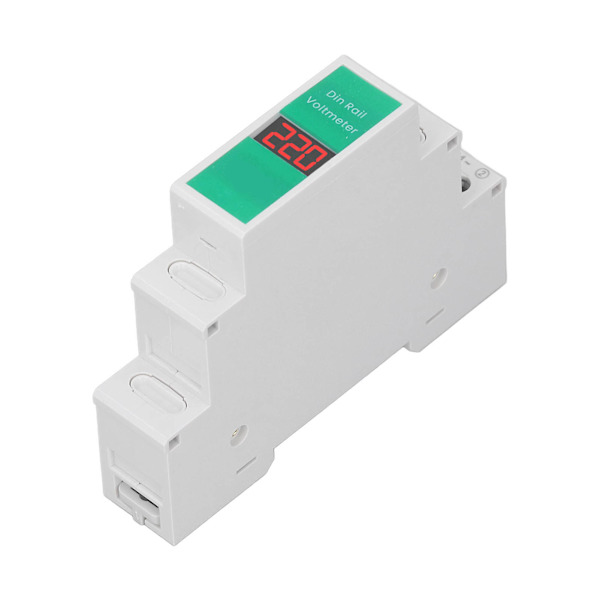 TONGOU Din-skena spänningsmätare intelligent LCD digital AC voltmeter 1 fas 60‑450V