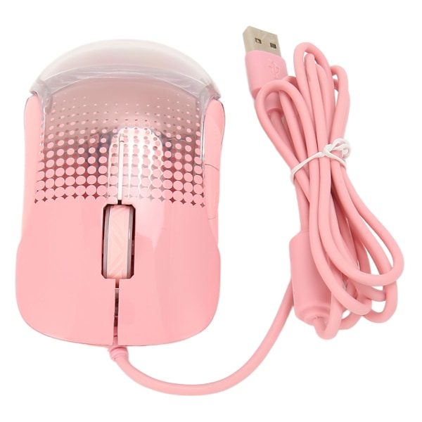 Kablet USB Gaming Mus Dazzling Jenter Søt Rosa Mekanisk Datamus for Hjemmekontor