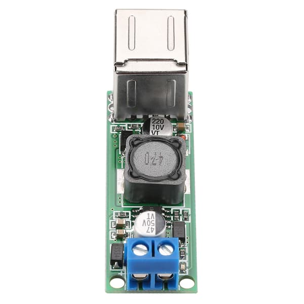 DC-DC Spenningsnedtrappende Strømforsynings Buck Modul 6-35V til 5V 3A Dobbel USB