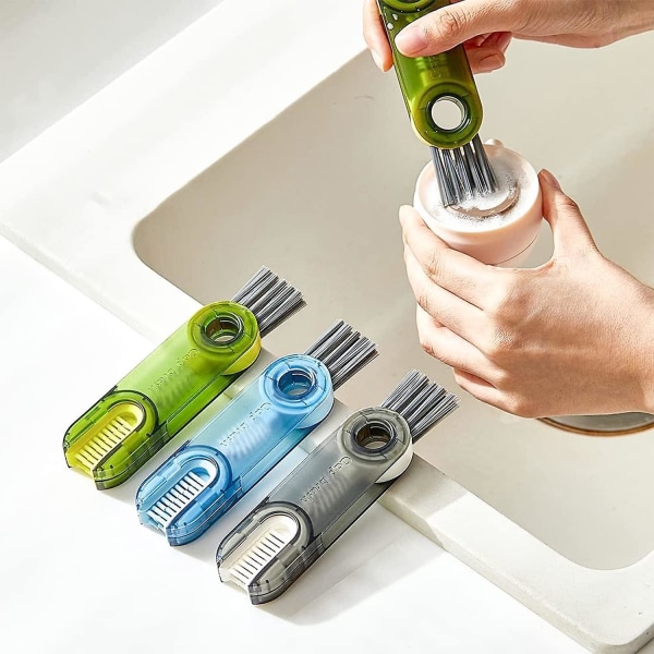 Multifunktionell 3-i-1 set för glasflaskor, springor, koppar och lock - 3-pack (3 färger)