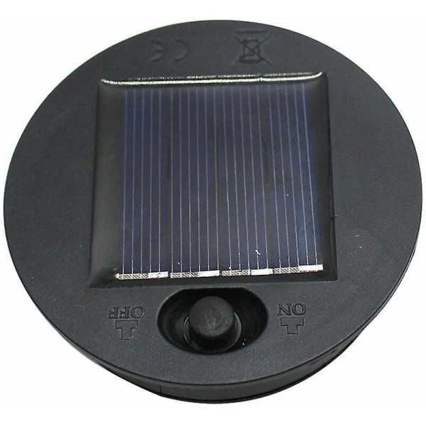 Solar LED-lanterne erstatningstopp med solcellepanel og batteriboks
