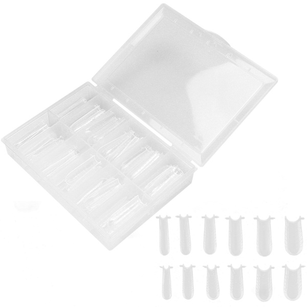 120 stk Profesjonell spikerform Hjemmesalong Portable Transparent Full Cover False Nail Tips