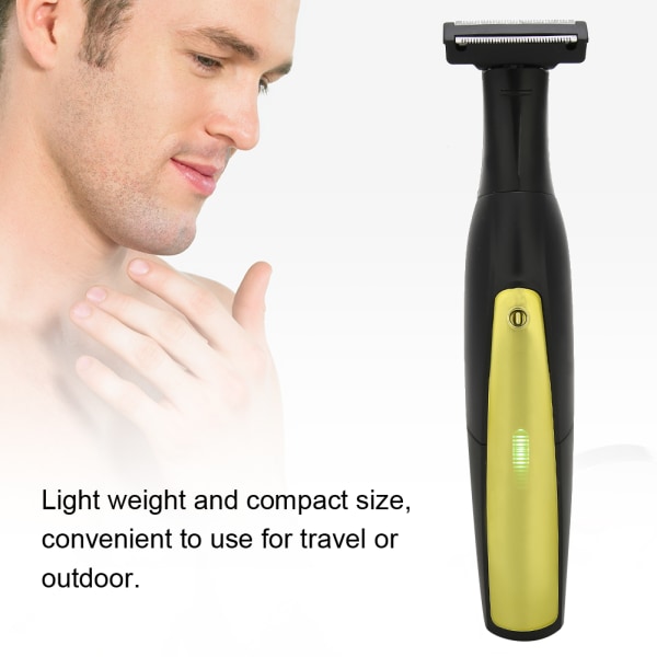 Bærbar elektrisk skjeggbarbermaskin for menn Nesehårtrimmer Vanntett ansiktsrengjøringsmaskin Skjeggbarbermaskin