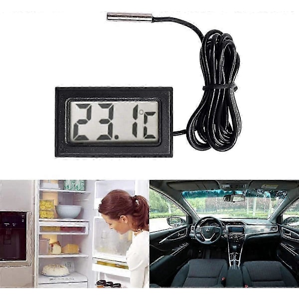 Digital LCD Termometer Temperaturmätare Probsensor Räckvidd -50 Celsius C till +110 Celsius C_SZXM