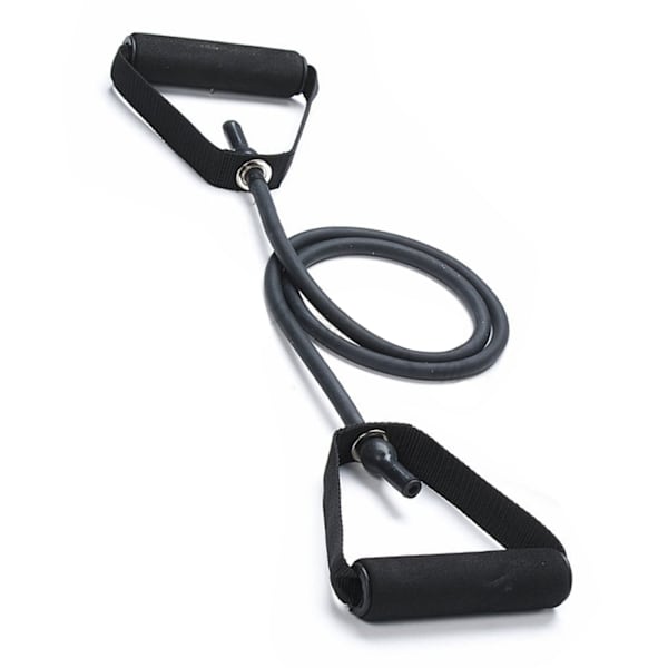 30LB TPE Rak Dragkedja Styrketräningsdragare Tillbaka Dragning Fitness Elastiskt Rep Svart