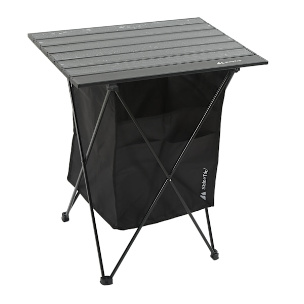 Folding Table Oxford Cloth Aluminum Alloy Black Portable Outdoor Camping Table with Storage Bag for Fishing Picnic Barbecue