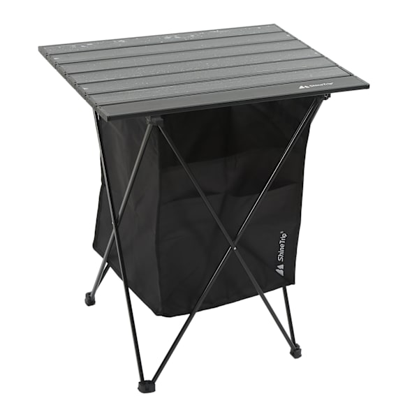 Hopfällbart bord Oxford tyg aluminiumlegering svart bärbar utomhus campingbord med förvaringsväska för fiske picknick grillning