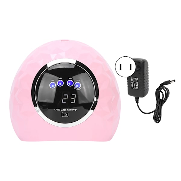 120W intelligent sensor neglelampe neglelakk herdelampe 100~240V rosa US-kontakt