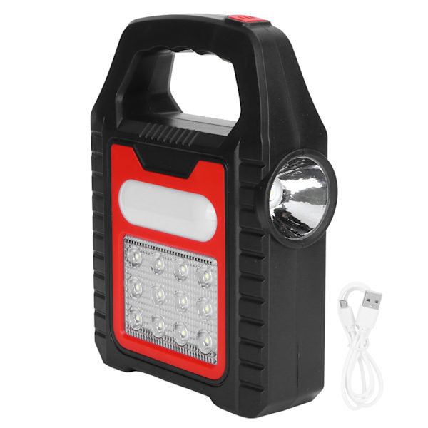 Solcellsladdad handhållen ficklampa USB-laddningsbar strålkastare Reparation inspektionsficklampa