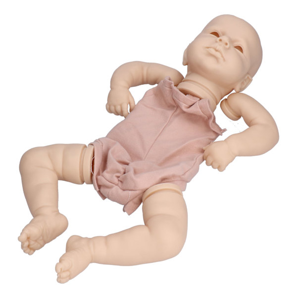 20-tums återfödd docka kit verklighetstrogen mjuk touch vinyl återfödd babydocka kit med tygkropp