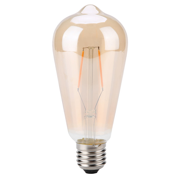 E27 Brun Glas Retro LED-lampa Glödlampa Belysning Dekoration för Kaffehus 2W