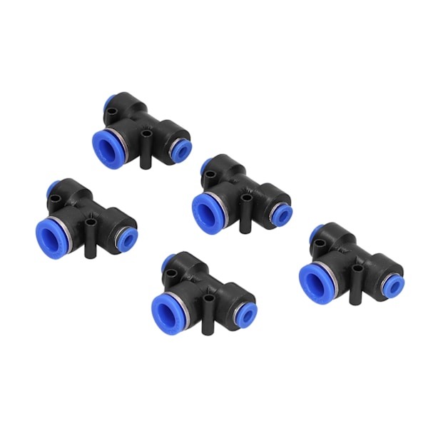 10 stk. pneumatiske konnektorer i plast til luftslange T-rør Push to Connect Tee Union PEG6‑12‑6