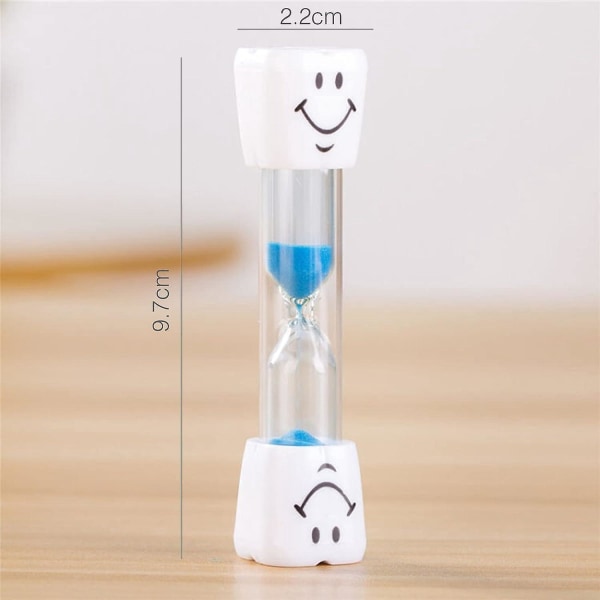 Sett med 2 Smiling Face Timeglass Sand Timers (rosa og blå, 3 minutter) - ideell for barn, spill, kjøkken, trening og mer