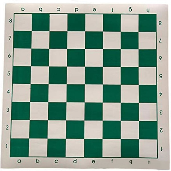 Competition-Ready Green Chess Mat, Synthetic Leather Rolling Board, Lightweight and Non-Slip, for Kids and Adults (Size: 43*43cm)