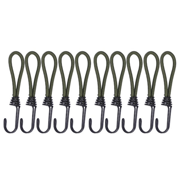10 stk. telt elastisk reb med krog campingtelt fiksering elastisk reb tilbehør