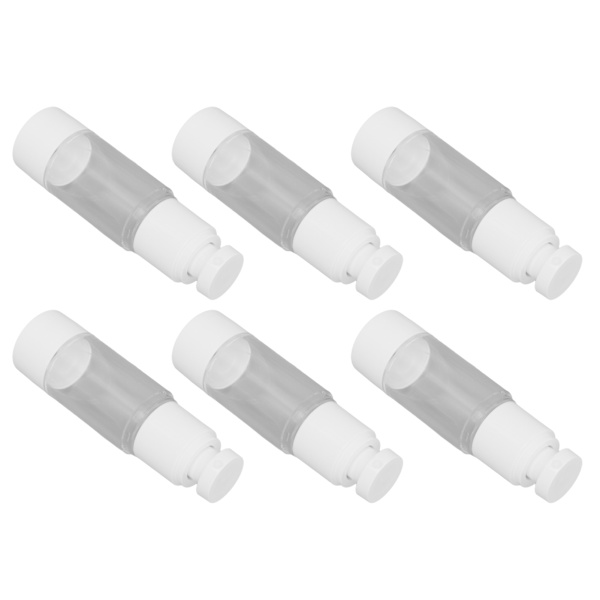 6st Kosmetiska flaskor Plastpresstyp Vakuumtransparent påfyllningsbar behållare 30ml