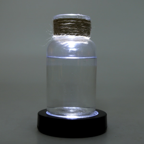 Cup Wine Bottle Coaster med skiftende LED-lys Sort Shell Hvidt lys Intet batteri inkluderet