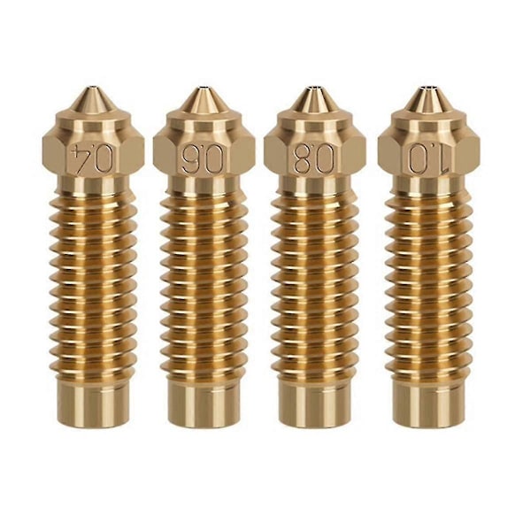 10 stk. dyser i flere størrelser for Neptune 4 Plus/Max 3D-printer, messing hotend-dyser 0,4/0,6/0,8/1,0 mm-