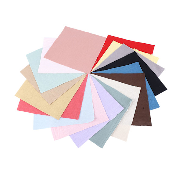 17 stk bomull quilting stoff ren farge 7,9 tommer mykt pustende patchwork stoff for håndverk DIY reparasjon