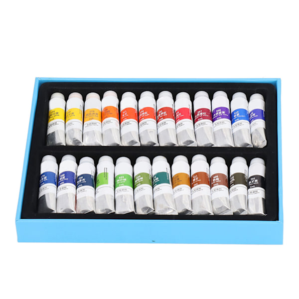 Akvarelmalingssæt 5ML Transparent Pigment Hurtigtørrende Genanvendelig Nem Blanding Høj Mætning Kunst Akvarel Sæt 24 Farver
