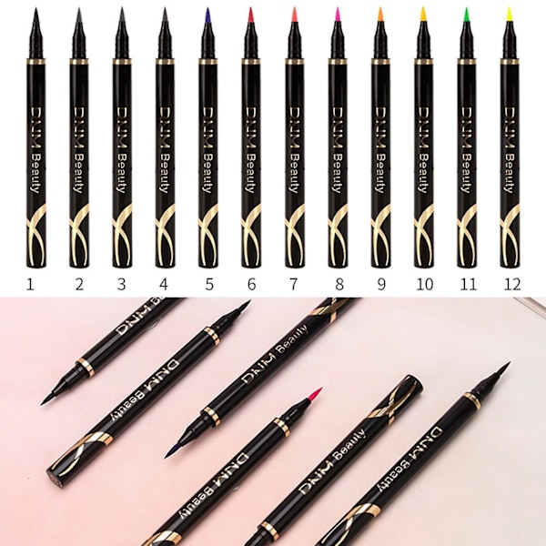 Quick Shape Waterproof Eyeliner Pen - Long Lasting & Lightweight Cosmetic Tool (2ml) Red