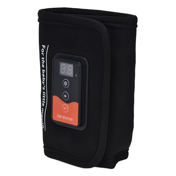 Mjölkvarmare USB Multifunktionell Justerbar LCD Intelligent Kontroll Bärbar Flaskvärmare för Hem Resa Svart Typ C USB Med Temperaturregulator