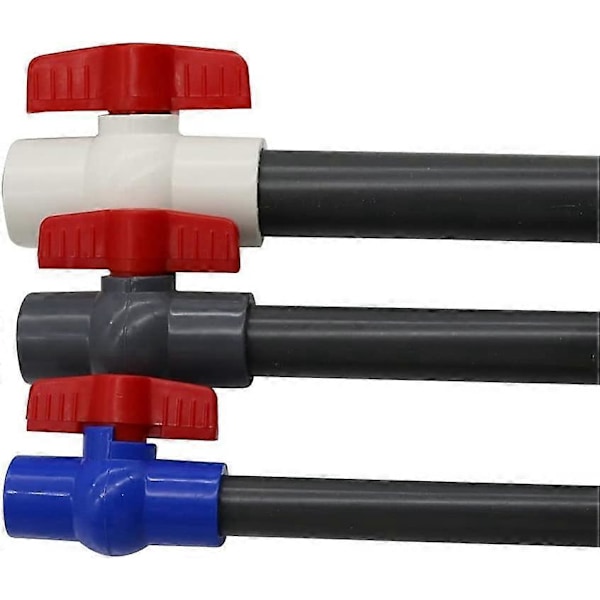 PVC Rak Koppling för Kulventil - PVC Rak Koppling - Limkoppling för Trädgårds- och Akvariebevattning (40mm, Grå)