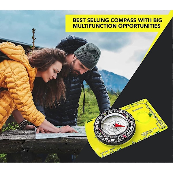 Kompass Vandring Ryggsäckskompass | Avancerad Scoutkompass Camping Navigation - Scoutkompass för Barn | Professionell Fältkompass för Kartläsning