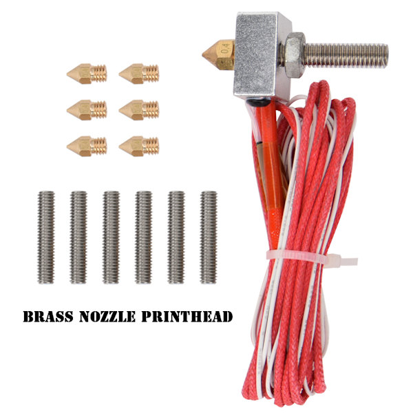 3D-skrivartillbehör Munstycke Extruder Kit Extrusionshuvud 17PCS Kit