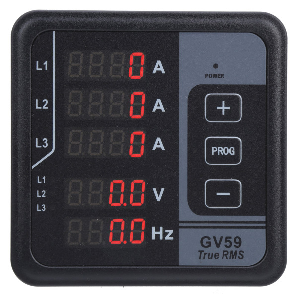 Digital multifunktionsmåler GV59 strøm- og spændingsmåler DC 165265V overvågningsinstrument