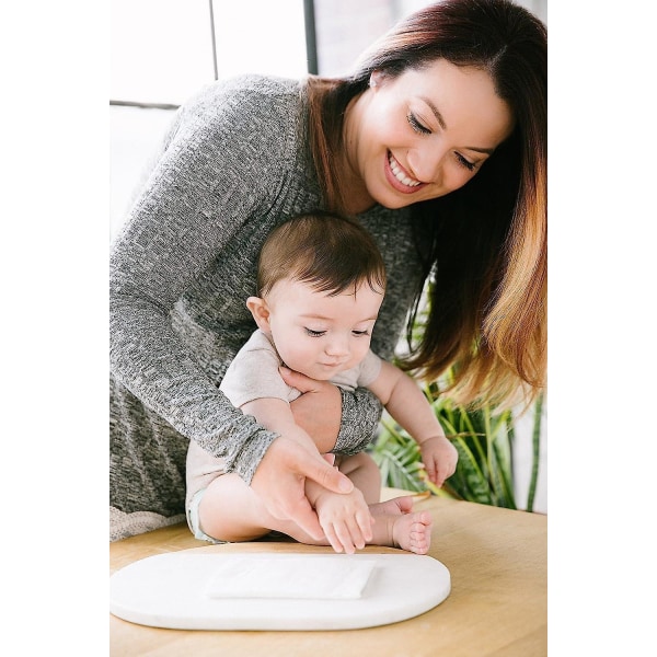 4-delers babyhånd- og fotavtrykksmykkepyntsett – perfekt morsdags-, dåps- eller dåpsgave til nybakte mødre – ingen baking nødvendig