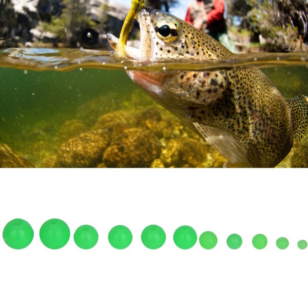 820 st Multi Models Halkfria självlysande fiskepärlor lockar Redskapsverktyg för saltvatten sötvattenskit