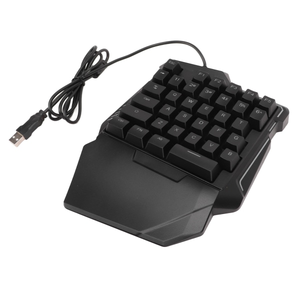 Enhandsspeltangentbord 35 nycklar RGB-bakgrundsbelysning Ergonomiskt bärbart minispeltangentbord för hemmakontorsresor