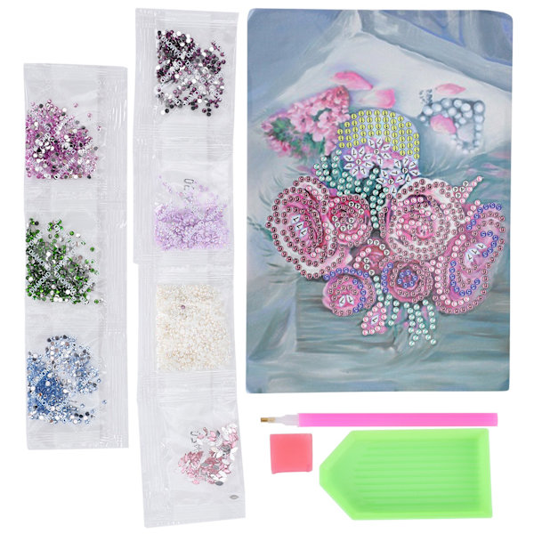 Blomkruka Diamantmålning Bild Rhinestones Målning DIY Heminredning Kit (AA226)