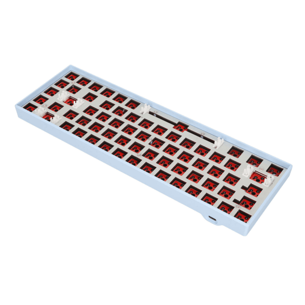 68 Key Mekaaninen näppäimistö Tee-se-itse-sarja, jossa on RGB 5 V DC -tuki Langaton 2.4G Type C Langallinen Bluetooth 3.0 5.0 Hot Swap Keyboard IOS Blue