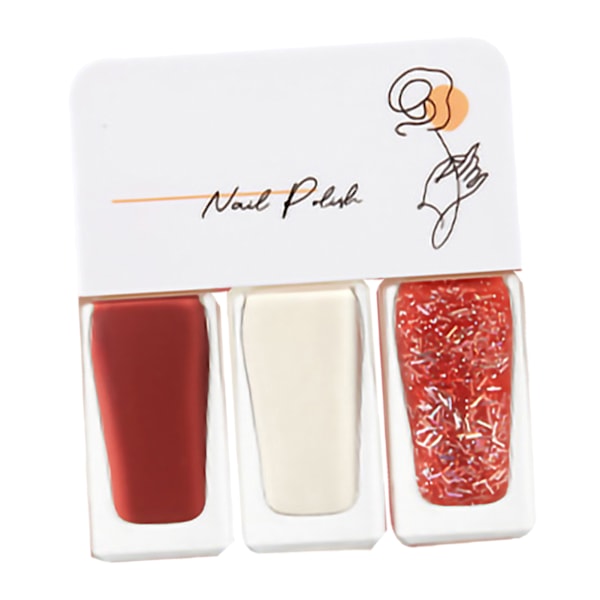 3-pack nagellackset på vattenbasis för kvinnor, lätt att ta bort, snabbtorkande nagellack för dejting, halloweenfest T03
