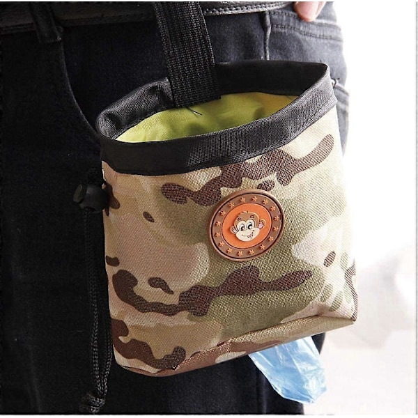 Hundetræning Kæledyrsfodring Lomme Hvalpe Snack Belønnings Taljetaske Kæledyrsartikler (gul camouflage)