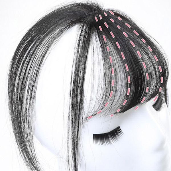 3D Air Bangs Hair Topper Extension Usynlig Sømløs Tynd Neat Air Bangs