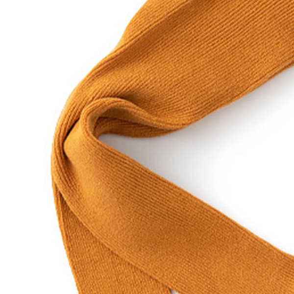 Børneleggings med fødder, bløde, varme, moderigtige strømper til børn til forår, efterår, orange gul S 18-20 højde 27,6-31,5 tommer, egnet til 0-1 år
