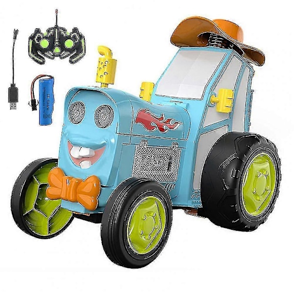 Rc Stunt Crazy Dancing Car Valoilla Musiikilla Heiluva Hauska Tanssiva Lasten Leluauto Täydellinen Lahja Yhteensopiva Lasten Kanssa Sininen