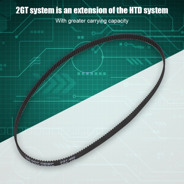 5 STK 3D-skrivertilbehør GT2-6-400MM Gummi lukket registerreim Ring Synkron drivrem