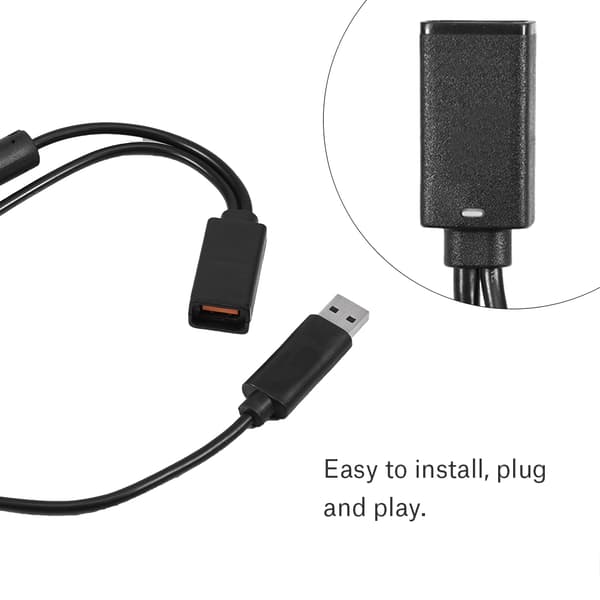 USB strømforsyningskabeladapter for Microsoft Xbox 360 Kinect-sensorlader med EU-plugg