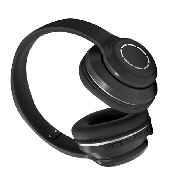 Trådløst Gaming Headset Gradient BT5.2 Forbindelse Bløde Ørepuder Farverige Lys Spil Headset til Stationær Bærbar Sort