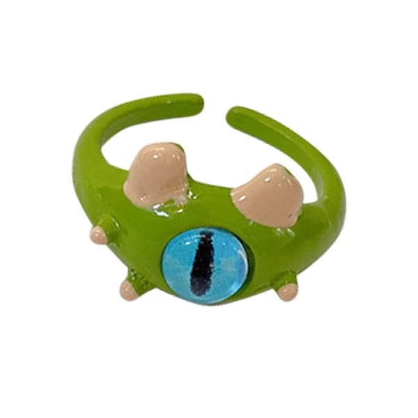 Tecknad ring söt bedårande mönster fingerring legering fingerdekoration för pojkar flickor typ E
