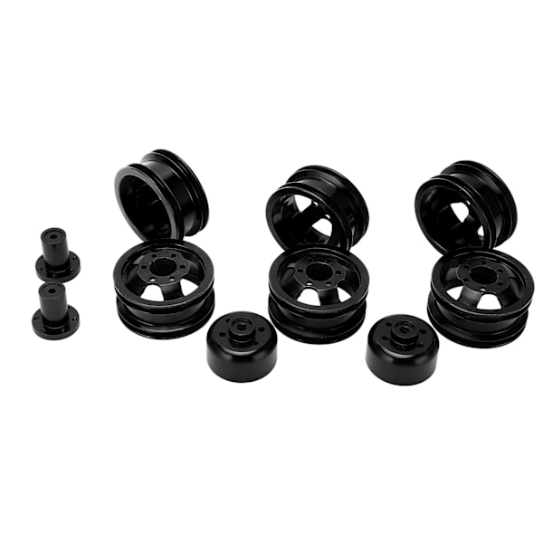 RC-pyörän napa alumiiniseos korkea tarkkuus kulutuskestävyys RC-auton pyörän napa WPL C14 24 34 44 B14 24 16 36Musta