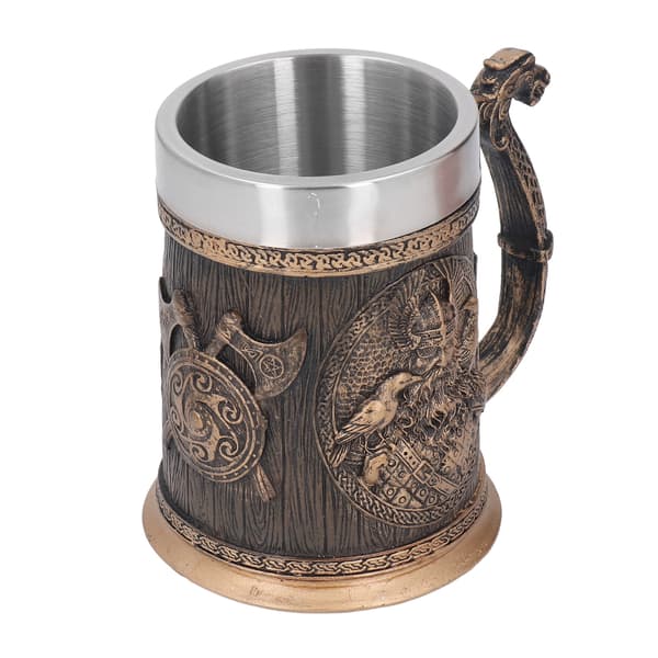 Rustfrit Stål Krus Innovativ Pirate Retro Stor Kapacitet Ølkop til Øl Kaffe Drik Bronze