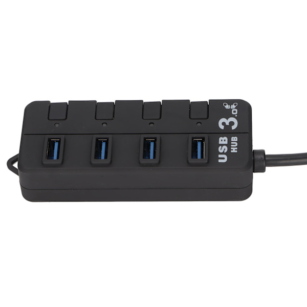 USB-keskitin, 4 porttia, riippumaton virtakytkin, siirron vakaus, ulkoinen 3.5-liitäntä, elektroniikkatarvikkeet