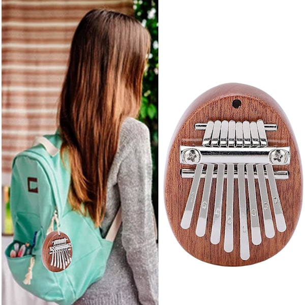 Mini Kalimba Solidträ Tummpiano för Uppträdanden